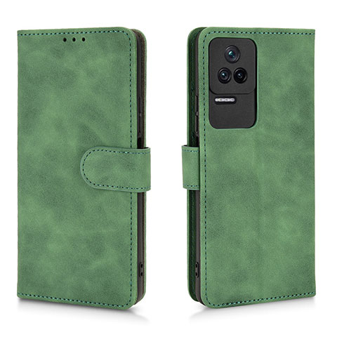 Coque Portefeuille Livre Cuir Etui Clapet L01Z pour Xiaomi Poco F4 5G Vert