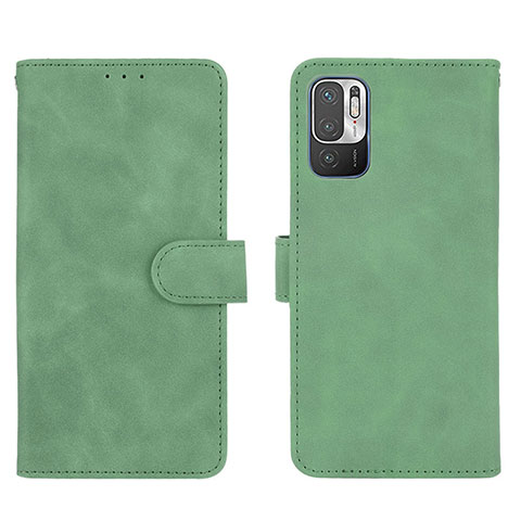 Coque Portefeuille Livre Cuir Etui Clapet L01Z pour Xiaomi POCO M3 Pro 5G Vert