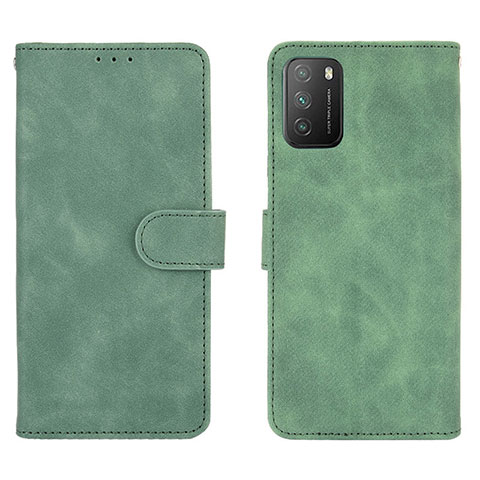 Coque Portefeuille Livre Cuir Etui Clapet L01Z pour Xiaomi Poco M3 Vert