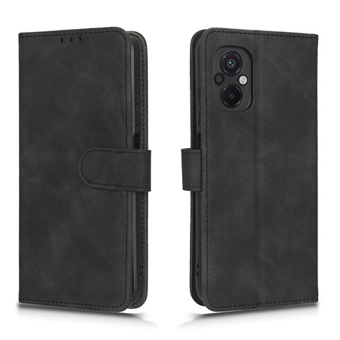 Coque Portefeuille Livre Cuir Etui Clapet L01Z pour Xiaomi Poco M5 4G Noir