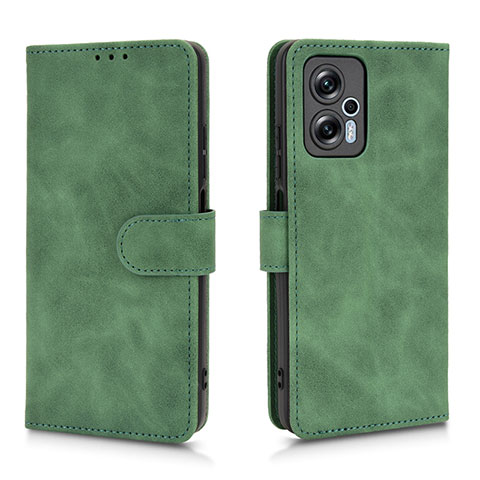 Coque Portefeuille Livre Cuir Etui Clapet L01Z pour Xiaomi Poco X4 GT 5G Vert