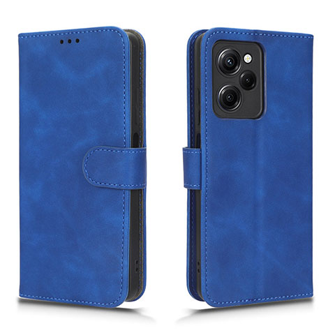 Coque Portefeuille Livre Cuir Etui Clapet L01Z pour Xiaomi Poco X5 Pro 5G Bleu