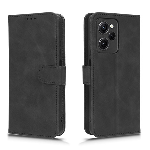 Coque Portefeuille Livre Cuir Etui Clapet L01Z pour Xiaomi Poco X5 Pro 5G Noir