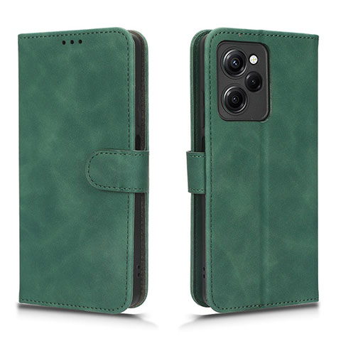 Coque Portefeuille Livre Cuir Etui Clapet L01Z pour Xiaomi Poco X5 Pro 5G Vert