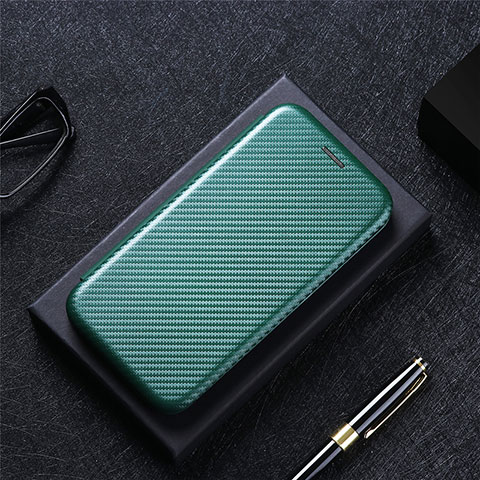 Coque Portefeuille Livre Cuir Etui Clapet L01Z pour Xiaomi Redmi 10 (2022) Vert