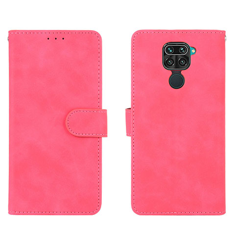 Coque Portefeuille Livre Cuir Etui Clapet L01Z pour Xiaomi Redmi 10X 4G Rose Rouge