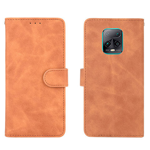 Coque Portefeuille Livre Cuir Etui Clapet L01Z pour Xiaomi Redmi 10X Pro 5G Marron