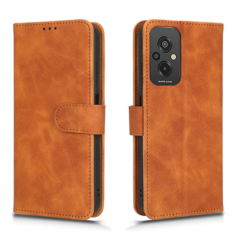 Coque Portefeuille Livre Cuir Etui Clapet L01Z pour Xiaomi Redmi 11 Prime 4G Marron