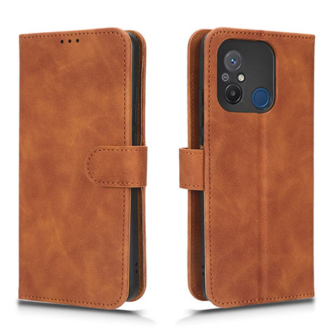 Coque Portefeuille Livre Cuir Etui Clapet L01Z pour Xiaomi Redmi 11A 4G Marron