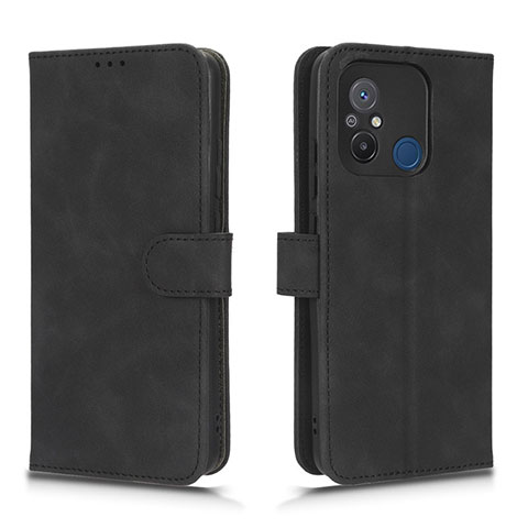 Coque Portefeuille Livre Cuir Etui Clapet L01Z pour Xiaomi Redmi 11A 4G Noir