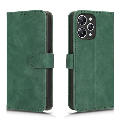 Coque Portefeuille Livre Cuir Etui Clapet L01Z pour Xiaomi Redmi 12 4G Vert