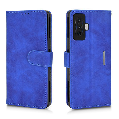 Coque Portefeuille Livre Cuir Etui Clapet L01Z pour Xiaomi Redmi K50 Gaming 5G Bleu