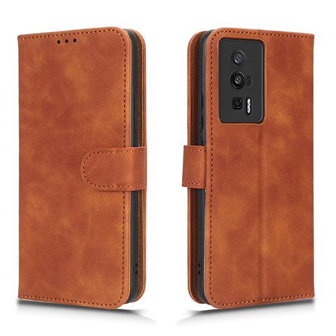 Coque Portefeuille Livre Cuir Etui Clapet L01Z pour Xiaomi Redmi K60 5G Marron