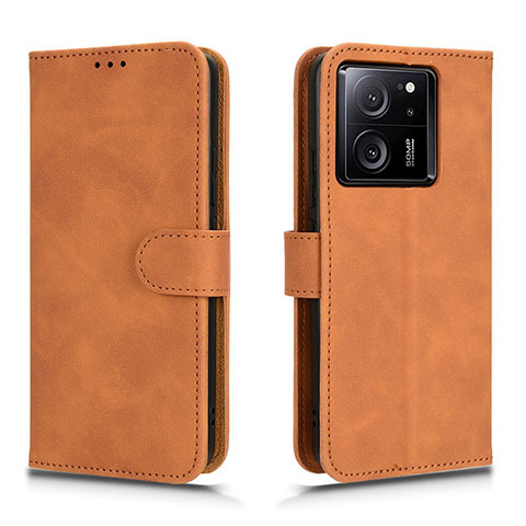 Coque Portefeuille Livre Cuir Etui Clapet L01Z pour Xiaomi Redmi K60 Ultra 5G Marron