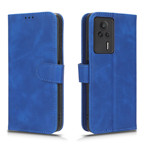 Coque Portefeuille Livre Cuir Etui Clapet L01Z pour Xiaomi Redmi K60E 5G Bleu