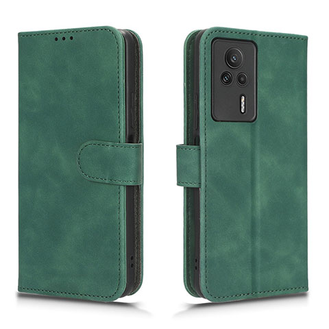 Coque Portefeuille Livre Cuir Etui Clapet L01Z pour Xiaomi Redmi K60E 5G Vert