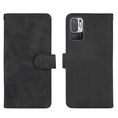 Coque Portefeuille Livre Cuir Etui Clapet L01Z pour Xiaomi Redmi Note 10T 5G Noir