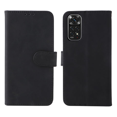 Coque Portefeuille Livre Cuir Etui Clapet L01Z pour Xiaomi Redmi Note 11 4G (2022) Noir