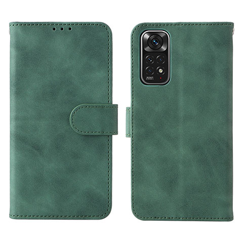 Coque Portefeuille Livre Cuir Etui Clapet L01Z pour Xiaomi Redmi Note 11 4G (2022) Vert