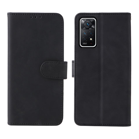 Coque Portefeuille Livre Cuir Etui Clapet L01Z pour Xiaomi Redmi Note 11 Pro 4G Noir