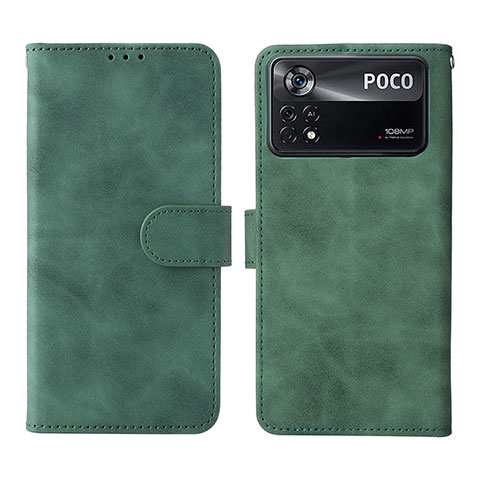 Coque Portefeuille Livre Cuir Etui Clapet L01Z pour Xiaomi Redmi Note 11E Pro 5G Vert