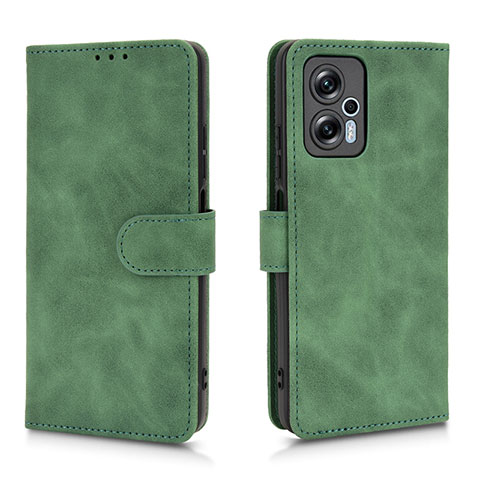 Coque Portefeuille Livre Cuir Etui Clapet L01Z pour Xiaomi Redmi Note 11T Pro 5G Vert