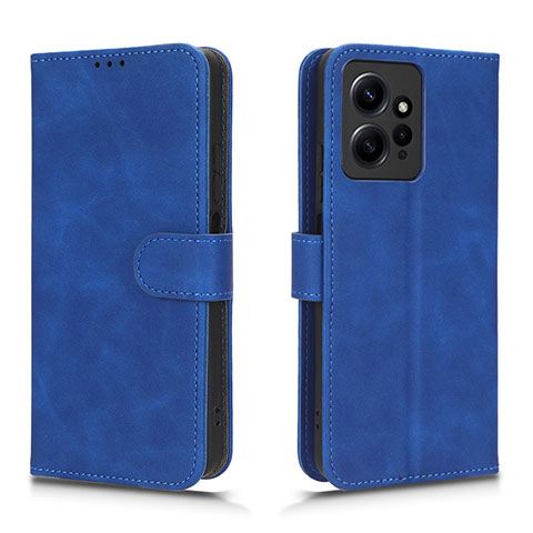 Coque Portefeuille Livre Cuir Etui Clapet L01Z pour Xiaomi Redmi Note 12 4G Bleu