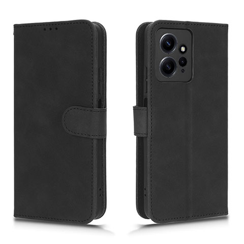 Coque Portefeuille Livre Cuir Etui Clapet L01Z pour Xiaomi Redmi Note 12 4G Noir