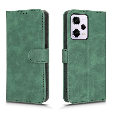 Coque Portefeuille Livre Cuir Etui Clapet L01Z pour Xiaomi Redmi Note 12 Pro 5G Vert