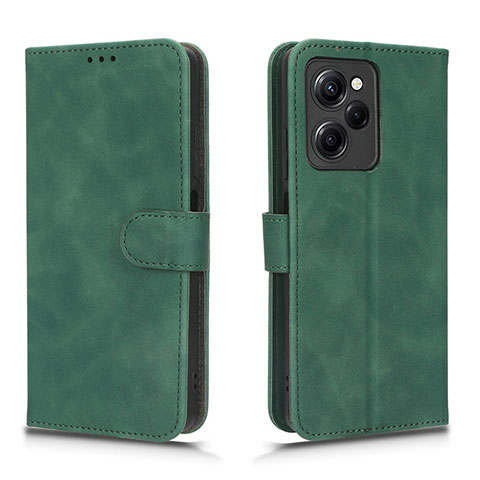 Coque Portefeuille Livre Cuir Etui Clapet L01Z pour Xiaomi Redmi Note 12 Pro Speed 5G Vert