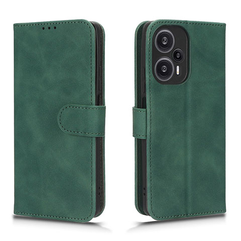 Coque Portefeuille Livre Cuir Etui Clapet L01Z pour Xiaomi Redmi Note 12 Turbo 5G Vert