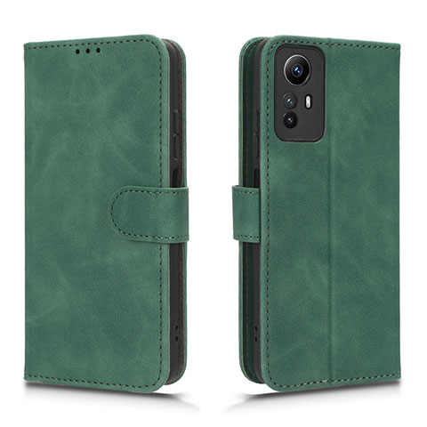 Coque Portefeuille Livre Cuir Etui Clapet L01Z pour Xiaomi Redmi Note 12S Vert