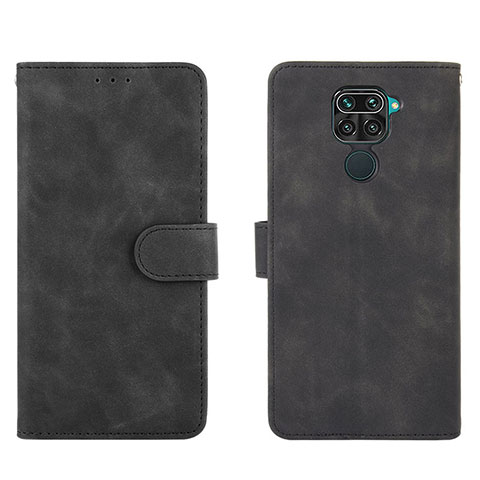 Coque Portefeuille Livre Cuir Etui Clapet L01Z pour Xiaomi Redmi Note 9 Noir