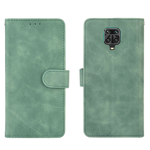 Coque Portefeuille Livre Cuir Etui Clapet L01Z pour Xiaomi Redmi Note 9 Pro Max Vert