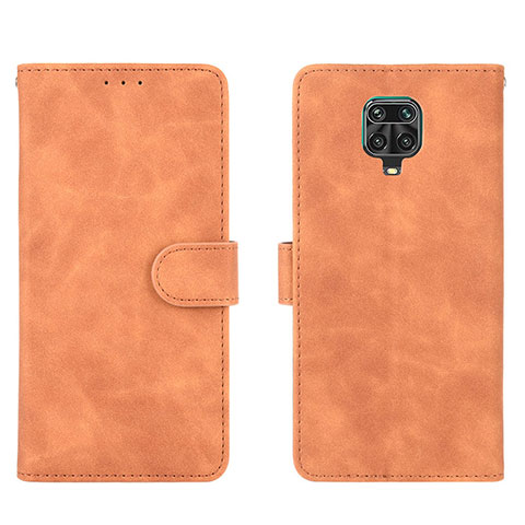 Coque Portefeuille Livre Cuir Etui Clapet L01Z pour Xiaomi Redmi Note 9S Marron