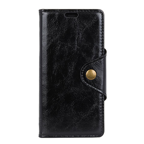 Coque Portefeuille Livre Cuir Etui Clapet L02 pour Alcatel 1 Noir