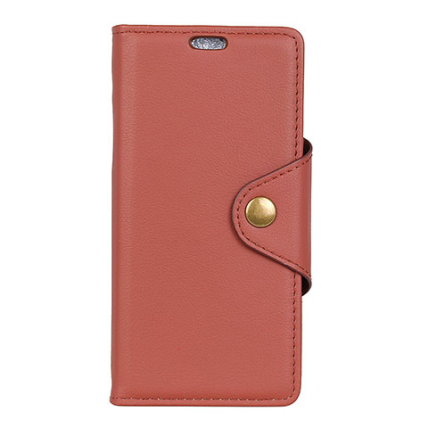 Coque Portefeuille Livre Cuir Etui Clapet L02 pour Alcatel 5V Marron