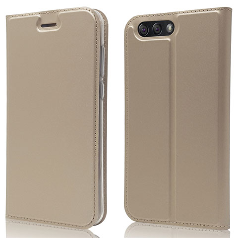 Coque Portefeuille Livre Cuir Etui Clapet L02 pour Asus Zenfone 4 ZE554KL Or