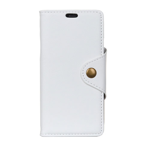 Coque Portefeuille Livre Cuir Etui Clapet L02 pour Asus Zenfone 5 ZS620KL Blanc