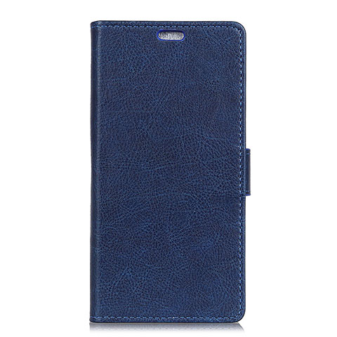 Coque Portefeuille Livre Cuir Etui Clapet L02 pour Asus ZenFone V Live Bleu