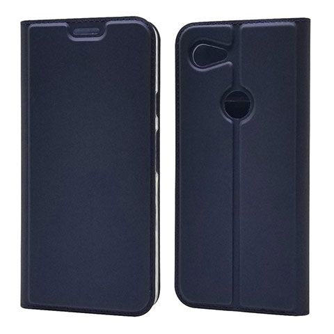 Coque Portefeuille Livre Cuir Etui Clapet L02 pour Google Pixel 3a XL Bleu