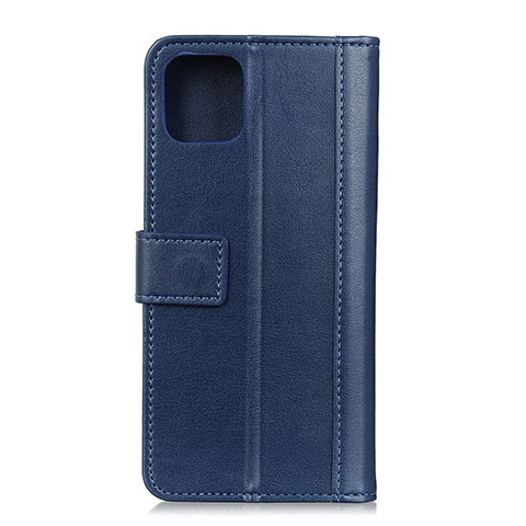 Coque Portefeuille Livre Cuir Etui Clapet L02 pour Google Pixel 4 Bleu