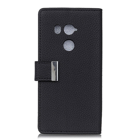 Coque Portefeuille Livre Cuir Etui Clapet L02 pour HTC U11 Eyes Noir