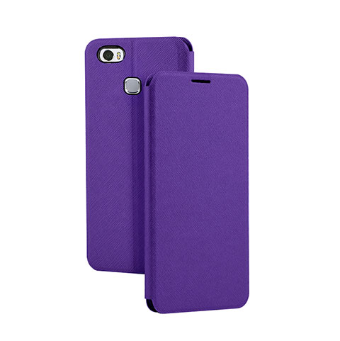 Coque Portefeuille Livre Cuir Etui Clapet L02 pour Huawei Honor Note 8 Violet