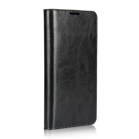 Coque Portefeuille Livre Cuir Etui Clapet L02 pour Huawei Mate 20 Noir