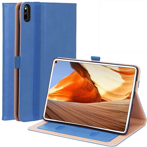 Coque Portefeuille Livre Cuir Etui Clapet L02 pour Huawei MatePad Pro Bleu