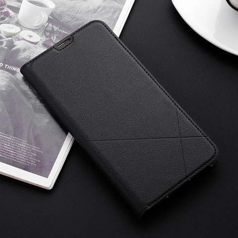 Coque Portefeuille Livre Cuir Etui Clapet L02 pour Huawei P Smart Pro (2019) Noir