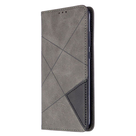 Coque Portefeuille Livre Cuir Etui Clapet L02 pour Huawei Y7p Gris