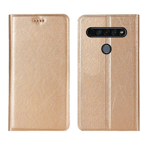 Coque Portefeuille Livre Cuir Etui Clapet L02 pour LG K41S Or