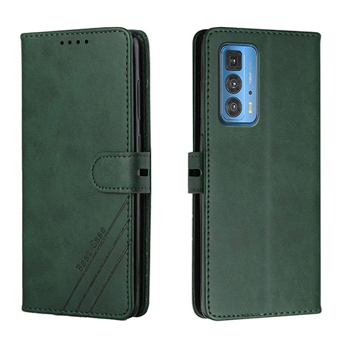 Coque Portefeuille Livre Cuir Etui Clapet L02 pour Motorola Moto Edge 20 Pro 5G Vert